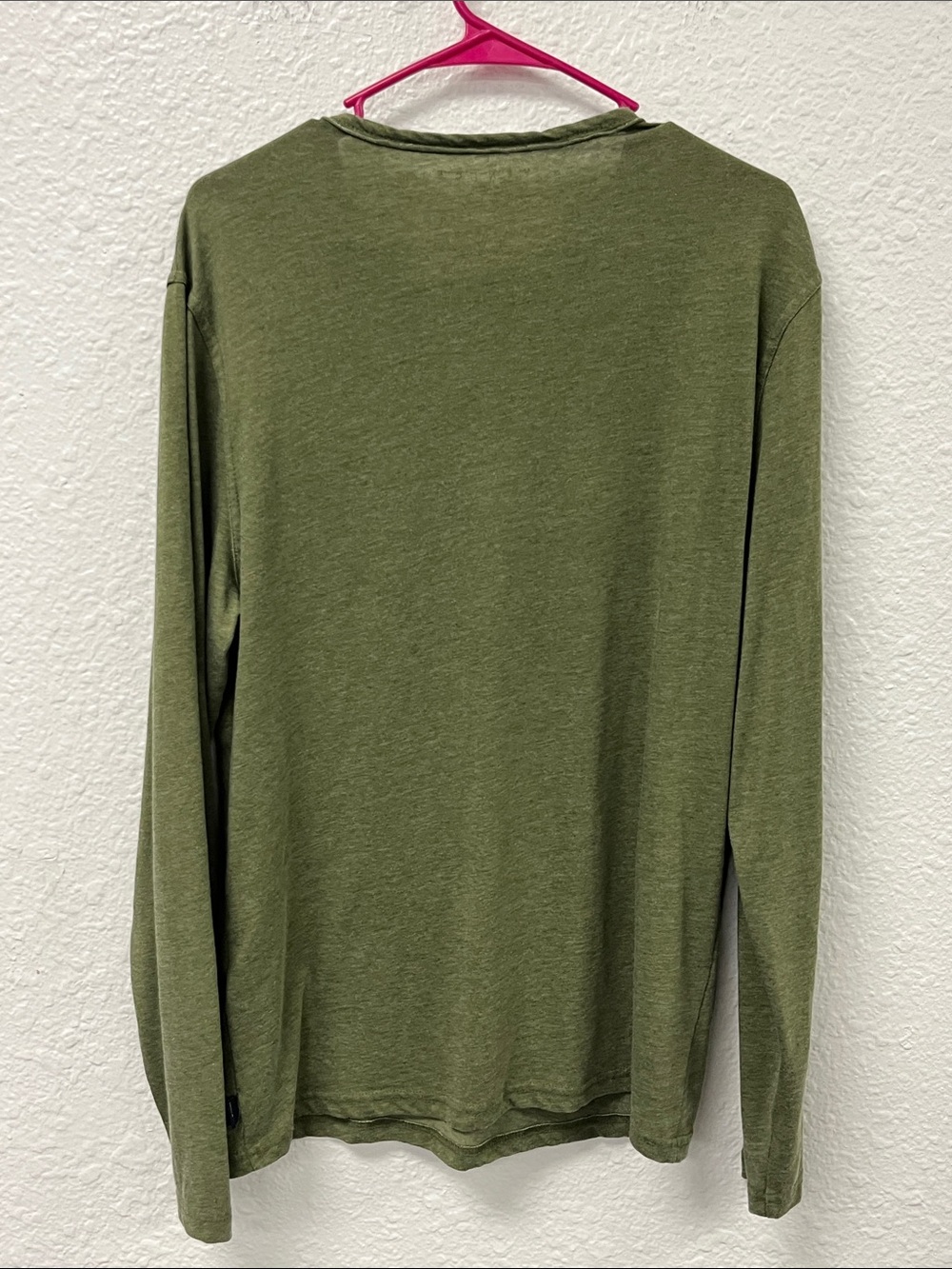 Lucky Brand Olive Green Long Sleeve Henley Shirt #1205 - Picture 4 of 4